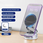 Strong Magnetic Phone Holder Foldable Design 360° Adjustable Vacuum Car Mount for Car Desk Bathroom Magnetic Bracke